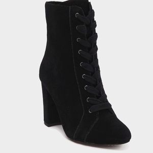 SPLENDID - Kass Black Suede Lace-Up Boot, US 10